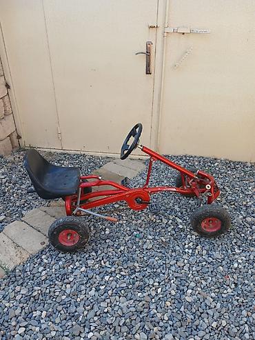 Детские велосипеды: Pedallı kart (pedalla idarə olunan go-kart) - Rəng: qırmızı, metal — 2