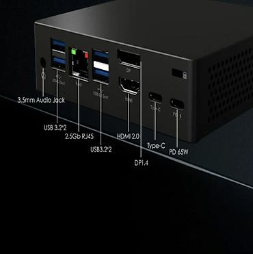 Korpuslar: Kompakt mini PC / mediabox 💻 *🖤 Şık qara korpus, ventilyasiya — 8