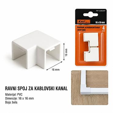 KMT Konektor za kabl-tunk – Flat Bend 16×16 mm (4 kom) - Dodatak za