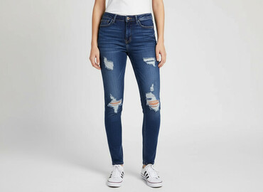 spodnie damskie wyszczuplające jeansy: Denim Co, Jeansy damskie, rozmiar L