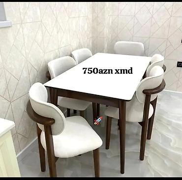 gozel sekiller: Mətbəx üçün, Yeni, Açılmayan, Dördbucaq masa, 6 stul — 1