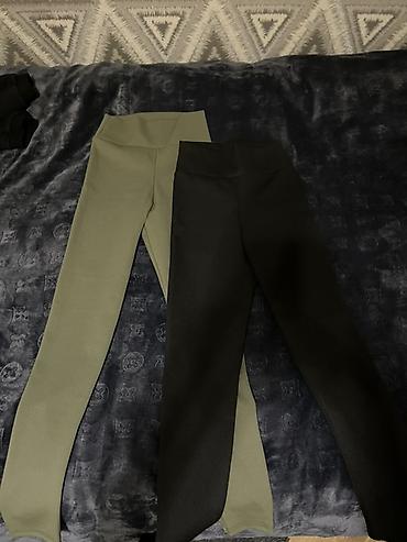 push up helanke: Qadın şalvar və leggins dəsti - Dəri effektli şalvar: qəhvəyi rəng — 3