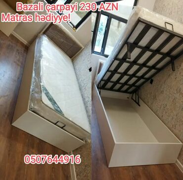 Çarpayılar: Yeni, Təknəfərlik çarpayı, Bazalı, Matras ilə, Siyirməsiz, Azərbaycan — 12