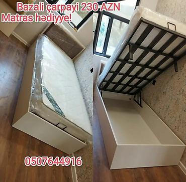 taxt çarpayi: Oğlan və qız üçün, Yeni, Çarpayı, Bazalı, Matras ilə, Siyirməsiz — 5