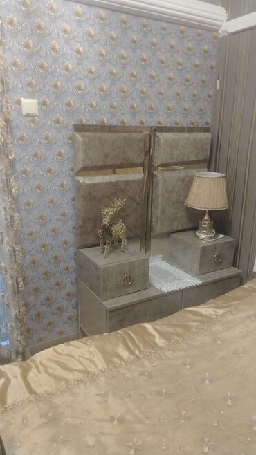 Yataq otağı dəstləri: Yataq otağı mebel dəsti - Rəng və dizayn: Boz-mərmər teksturalı səth — 8