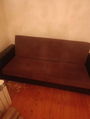 taxt qiymetleri: Qəhvəyi rəngli, sadə dizaynlı divan - Oturacaq və arxa hissə: parça — 3