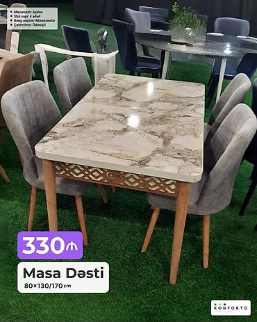 Masa Dəsti – 80×130/170 sm - Masa: Açılandır (mexanizm – açılan), üst lalafo.az -da Masa Dəsti – 80×130/170 sm - Masa: Açılandır (mexanizm – açılan), üst