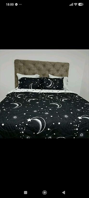 Ćebad i pokrivači: ✔ Bračni set • Čaršaf: 220×230 cm • Jorganska navlaka (step-deka) — 16