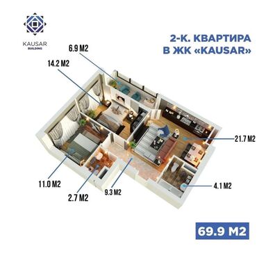 как взять квартиру в рассрочку на 10 лет: 3 комнаты, 70 м², Элитка, 10 этаж, Евроремонт