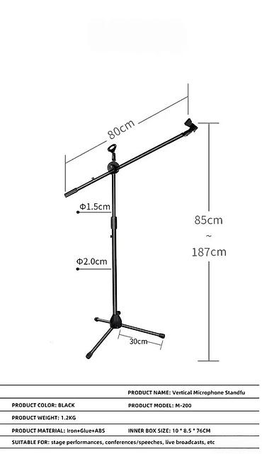 lil solid accessories: STALAK ZA MIKROFON A MOŽE I ZA DVA | Lako sklopiv i stabilan stalak — 2