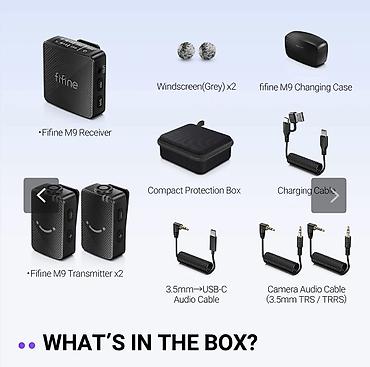 fifine: Новые микрофоны/петлички fifine M9
Полный комплект — 2