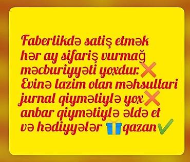 is parfüm: Satış məsləhətçisi tələb olunur, Yalnız qadınlar üçün, İstənilən yaş, Təcrübəsiz — 1
