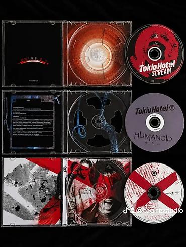 disk dvd: Tokio Hotel orijinal CD albomları – 3 disklik set Tərkib: - Tokio — 3