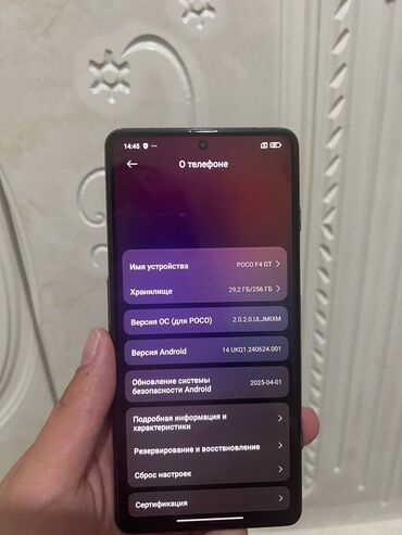 микрофон мини: Poco F4 GT, Колдонулган, 256 ГБ, түсү - Боз, 1 SIM, 2 SIM