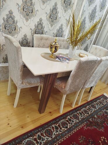 барный стол на кухню: Masa dəsti 8 stulnan 400 azn İdeal vəziyyətdədir, yeni kimidi, çox az