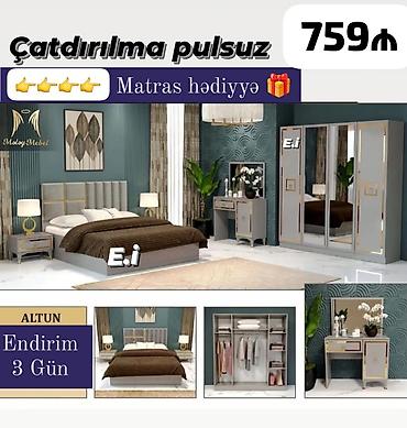 Yataq otağı dəstləri: 2 təknəfərlik çarpayı, Dolab, Termo, 2 tumba, Rusiya, Yeni — 29