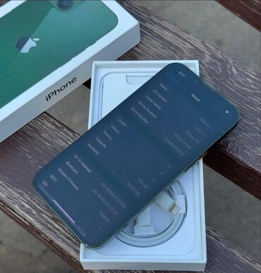 aiphone 13: IPhone 13, Б/у, 128 ГБ, Alpine Green, Зарядное устройство, Защитное стекло, Чехол, 90 %