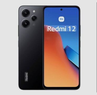 растрочка телефон: Redmi, Redmi 12, Б/у, 128 ГБ, цвет - Черный, 2 SIM