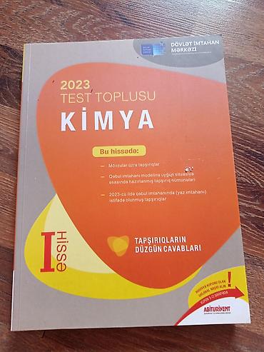 Testlər: Məhsul: “2023 Test Toplusu – Kimya”, I hissə Xüsusiyyətlər: - Dövlət — 1