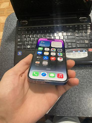 i̇phone 15 dubay: IPhone 14 Pro, 128 GB, Deep Purple, Barmaq izi, Simsiz şarj, Face ID — 1