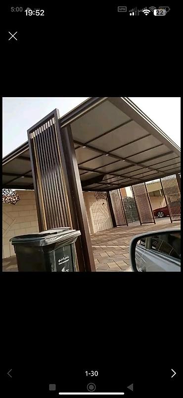 Навесы: Навес из поликарбоната с металлическим каркасом - — 31