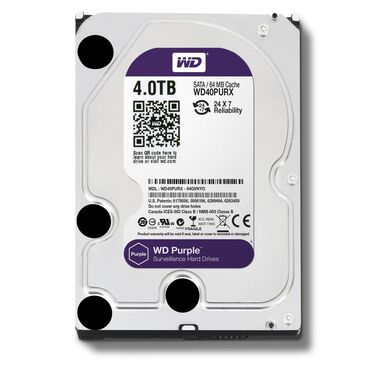 Жесткие диски, переносные винчестеры: Накопитель, Б/у, Western Digital (WD), HDD, 4 ТБ, 3.5", Для ПК