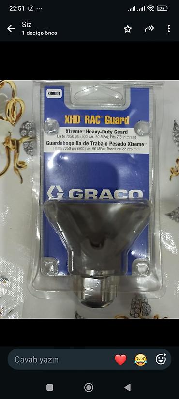iş alətləri: GRACO XTR 7+ yüksək təzyiqli boya püskürdücü komplekti Tərkib və — 2