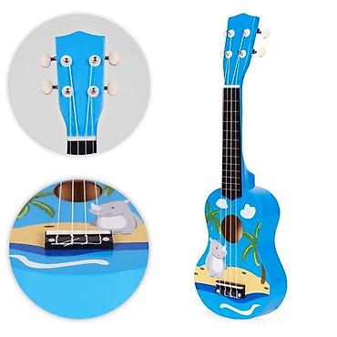 rančevi za decu: Ukulele drvena gitara za decu sa 4 najlonske žice i trzalicom – — 6