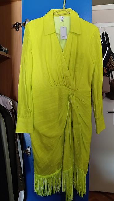 lekovi: Neon zelena haljina košulja-kroja sa resama – River Island m do l moze — 2