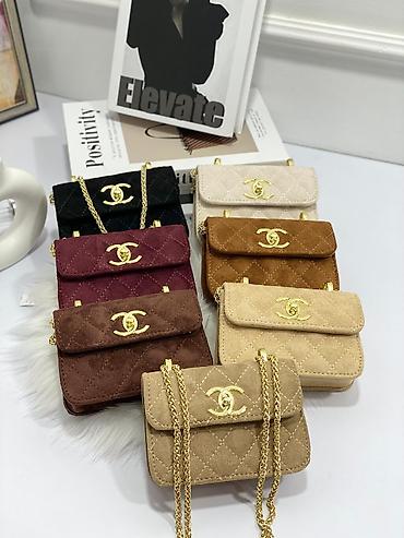 chanel mindjuse: Zəncirli mini çanta kolleksiyası - Material: yumşaq süet üzərindən — 2