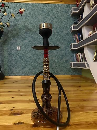 Nərgilə dəsti - Klassik dizaynda şüşə kolba: qalın, naxışlı və