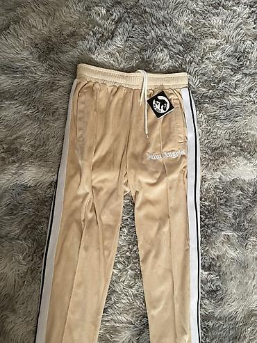 nike tech fleec: Спортивные штаны Palm Angels - Цвет: бежевый (песочный) - Материал — 2