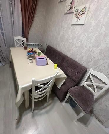 stul üzü: Mətbəx üçün, İşlənmiş, Açılmayan, Dördbucaq masa, 2 stul — 1