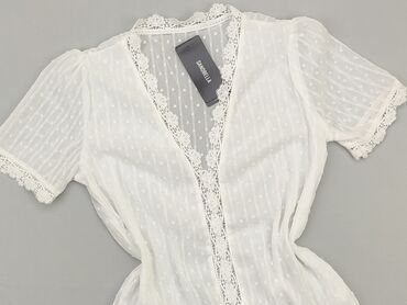 białe prazkowana bluzki: Bluzka Damska, S, stan - Idealny
