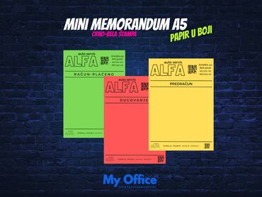 Reklamiranje, štampanje: Mini memorandum A5 na papiru u boji Papri u boji! ! ! Bojom papira