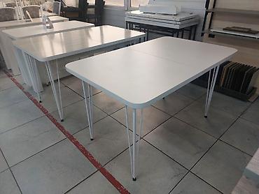 study table: Стол "Бабочка" с металлическими ножками Длина: 130/190 см Ширина: 80 — 7