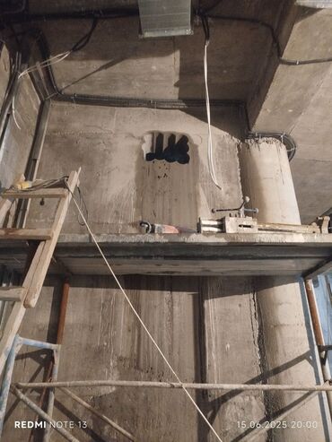 Beton işləri: Səssiz tozsuz səliqəli kəsim. Beton katlavan monolit kubik — 23