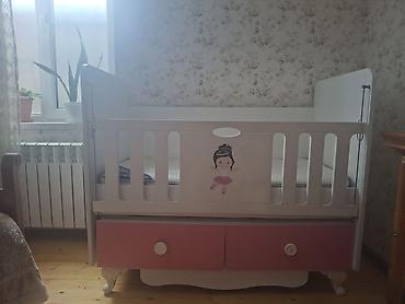 venera mebel: Uşaq beşiyi – ağ və çəhrayı dizayn - Material: laminat/MDF — 5