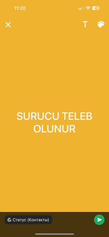 sumqayit ayiq surucu: Taksi sürücüsü tələb olunur, Nəqliyyat vasitəsi verilir, Həftəlik ödəniş, 1 ildən az təcrübə