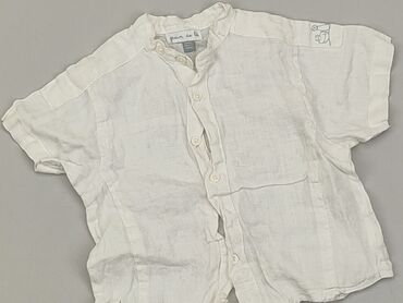 biała lniana sukienka: Bluzka, 3-6 m, stan - Dobry
