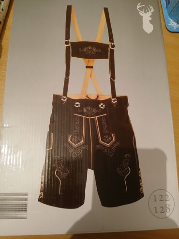 мужские кожаные сумки: Стиль -Casual Абстрактный принт Национальные Баварские Кожаные шорты