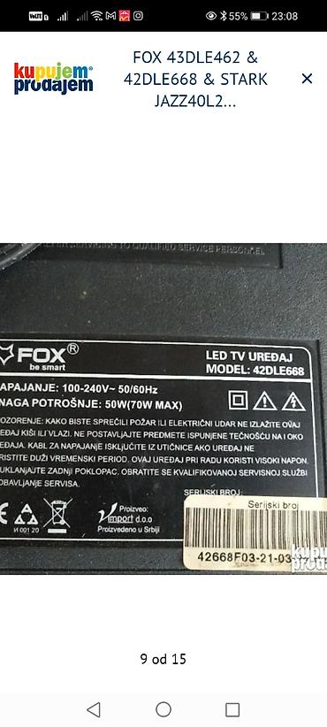 Aksesoari za TV i video: Delovi za TV uređaje – STARK JAZZ 40L2 i Skytech 43SWWT5 Raspoložive — 10