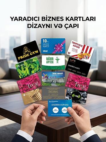 reklam tablosu: Plastik kartların istehsalı və çapı Təklif: - Bank kartı formatında — 1