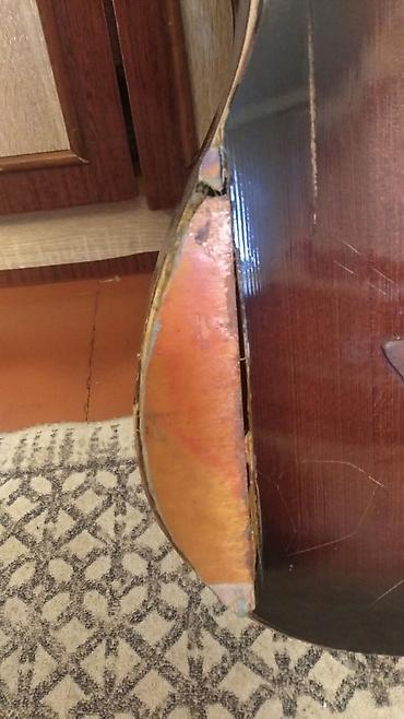 gitara capo: Akkustik gitara – klassik korpus, tünd qəhvəyi sunburst lak örtüyü — 4