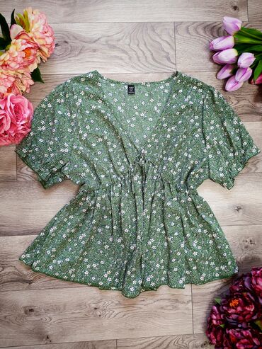 bluze c a: 2XL (EU 44), Floral, color - Green
