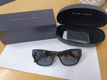 чехол б у: Солнцезащитные очки бренд Ralph Lauren . Практически новые . коробка