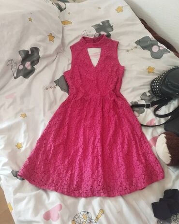 svečane haljine bershka: M (EU 38), L (EU 40), color - Pink, Oversize, Without sleeves