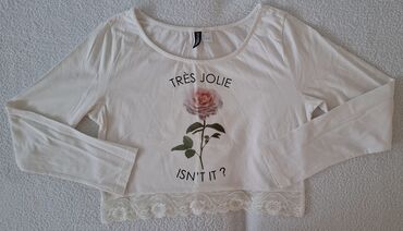 dior majice cena: M (EU 38), Pamuk, Cvetni, Jednobojni, bоја - Bela