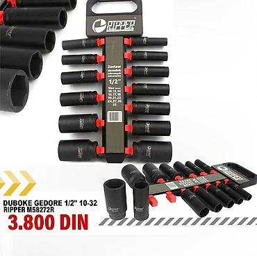 poklon za decka: Set dubokih gedora RIPPER 1/2" M58272R – metrički - Pogon: 1/2" - — 1