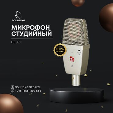 Студийные микрофоны: SE T1 — это универсальный конденсаторный микрофон с широким частотным